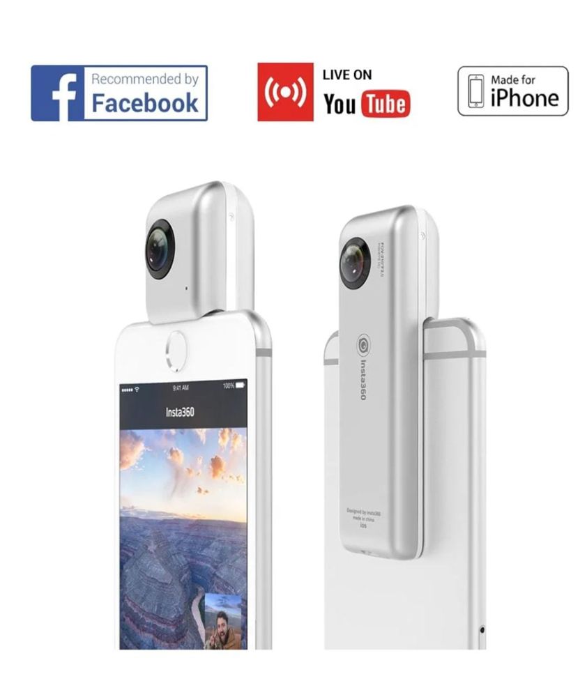 Insta360 Nano 360 Degree Dual Lens VR Digital Camera for iPhone - White_thumbnail_1