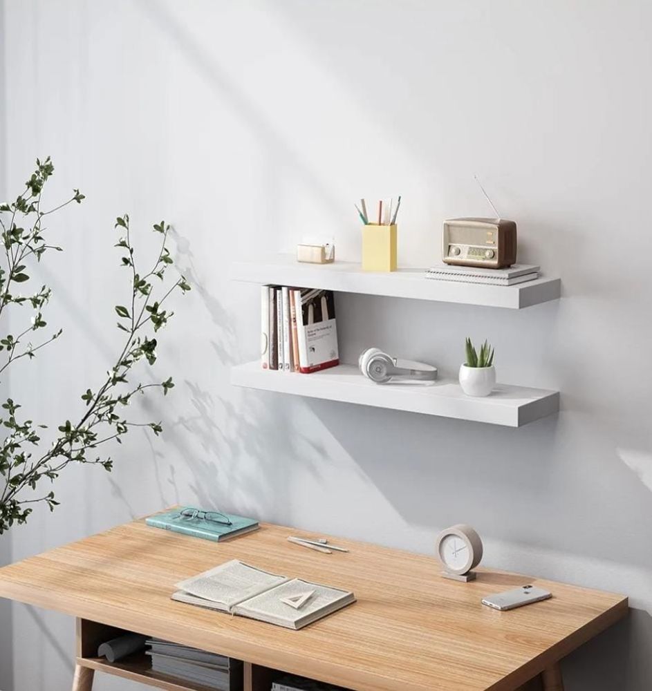 WELLAND White New Chicago Shelves, Floating Wall Ledge Shelf, 36-inch_thumbnail_0